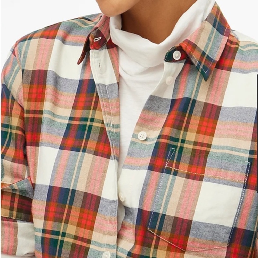 J Crew Plaid Button Down Flannel - Picture 3 of 10